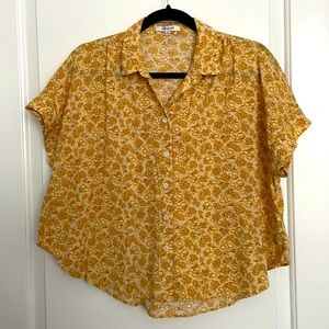 Madewell floral camp shirt, size medium.